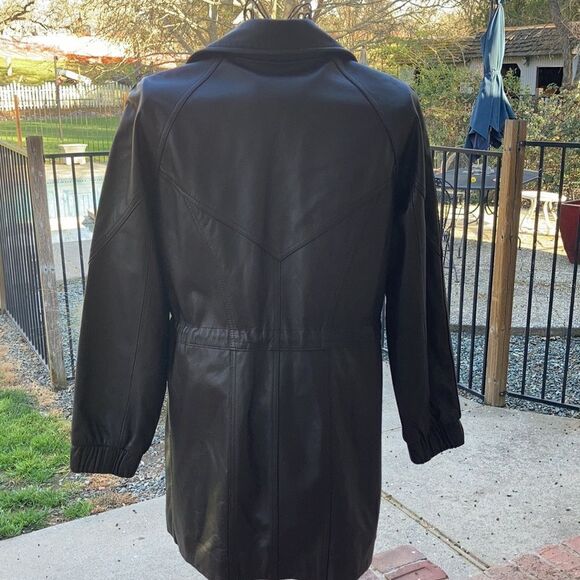 ColeBrook Long Line Genuine Leather Jacket Size S - Picture 8 of 15